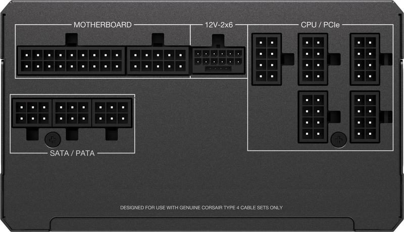 Corsair rm850x rmx series 850w cp-9020270-eu atx 3.1 fully modular power supply cybenetics gold 12v-2x6 black-null
