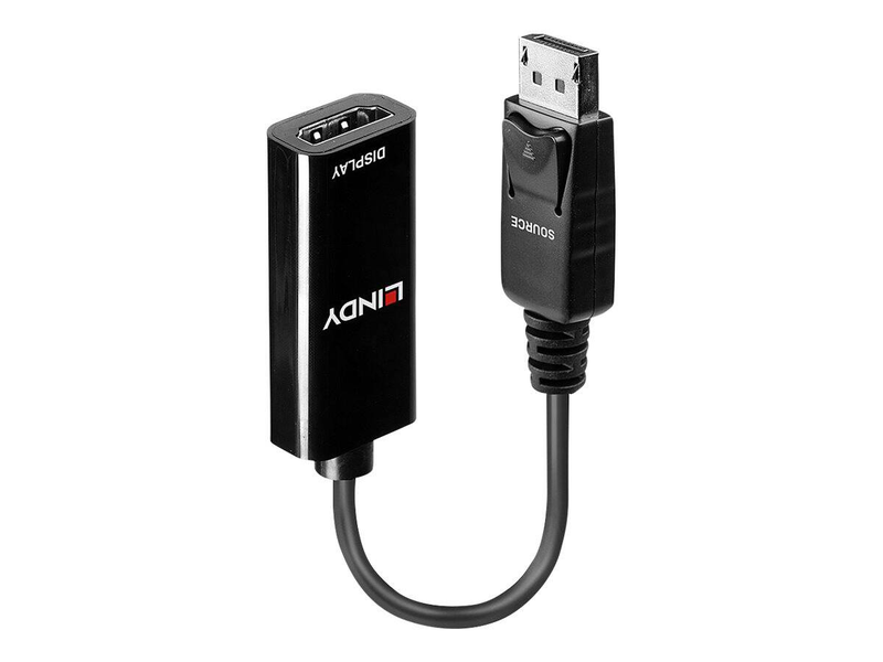 Lindy - video adapter - displayport (m) to HDMI (f) - black - 4k support-null