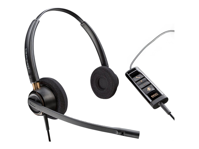 Poly encorepro 525 / encorepro 500 series / headset / on-ear / wired / USB-a / black / certified for microsoft teams, , medium-null