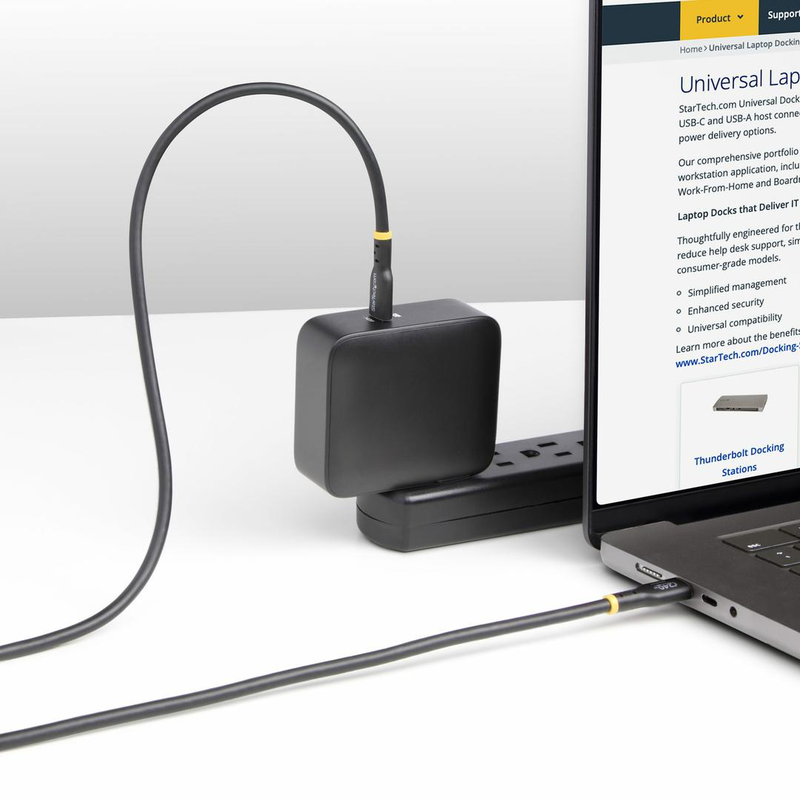 Startech.com 4m USB-c charging cable, USB-if certified USB-c cable, 240w / USB-c cable / 24 pin USB-c (m) to 24 pin USB-c (m) / USB 2.0  black-null