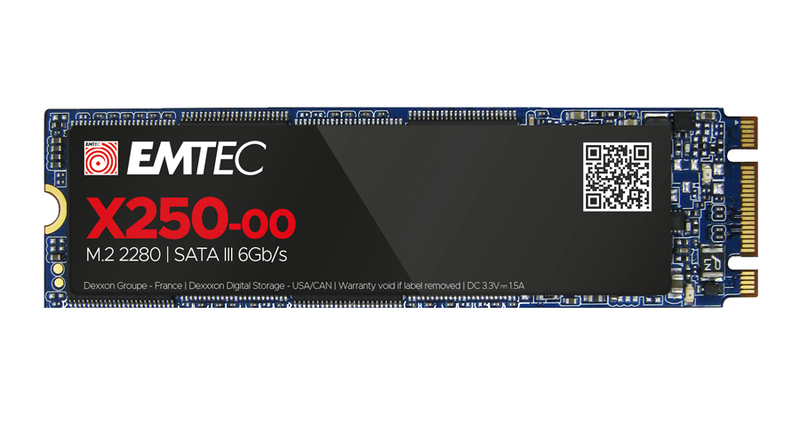 Emtec x250 ecSSD2tx250 2TB m.2 sata III SSD up to 520mb/s 3d nand for pc and laptop storage upgrades-null