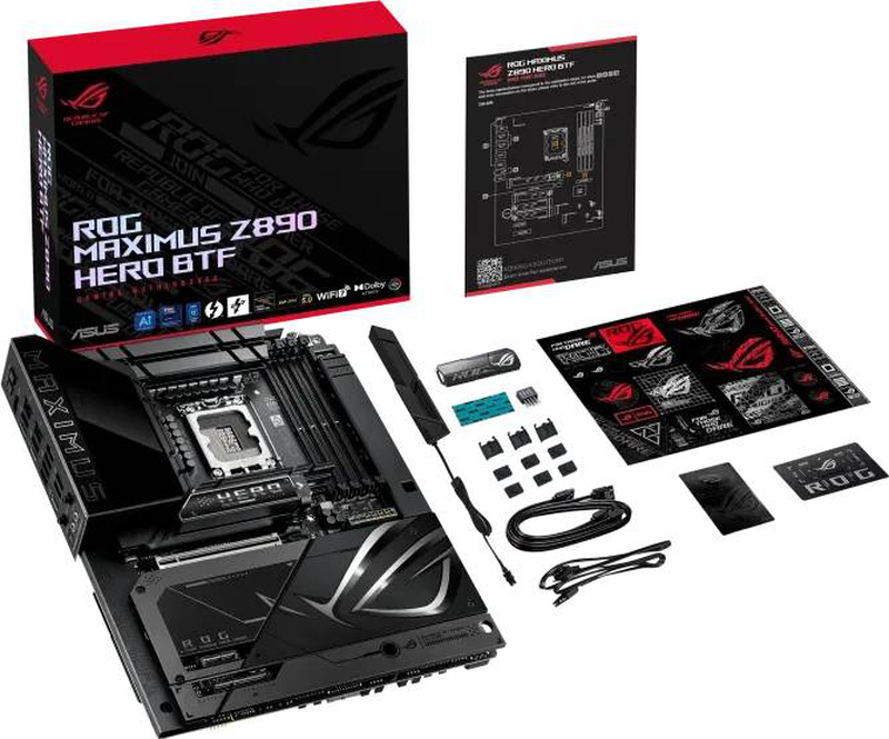 Asus rog maximus z890 hero btf atx motherboard | socket 1851 | ddr5 | 256GB max ram, , medium-null