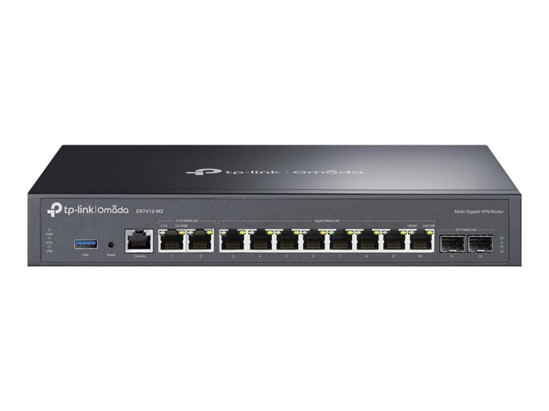 Tp-link omada er7412-m2 multi-gigabit vpn router 2x 2.5G 10x gigabit quad-core USB 3.0 omada sdn firewall white-null