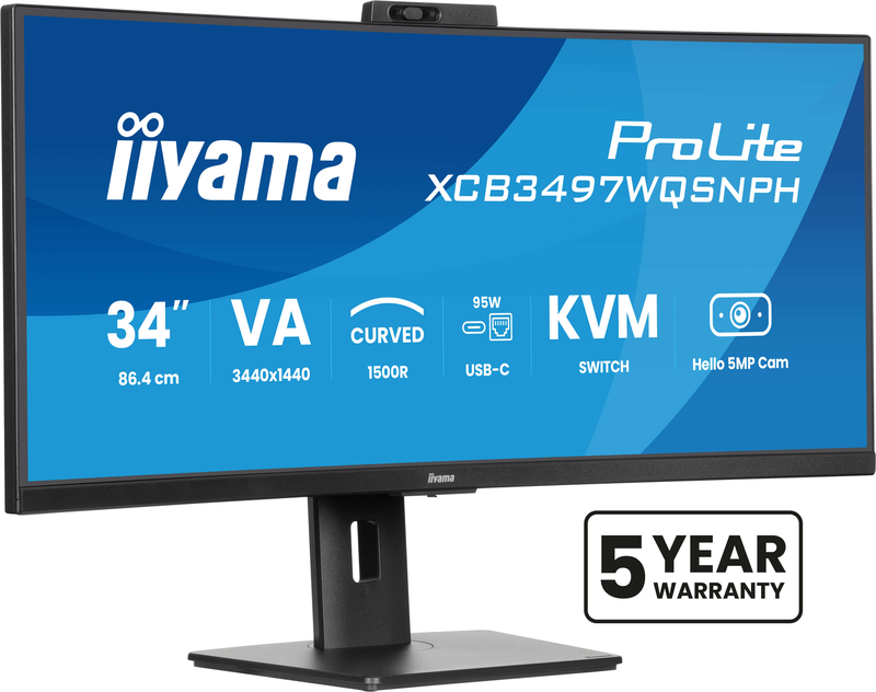 Iiyama prolite xcb3497wqsnph-b1 34" monitor va curved 120hz uwqhd 3440x1440-null