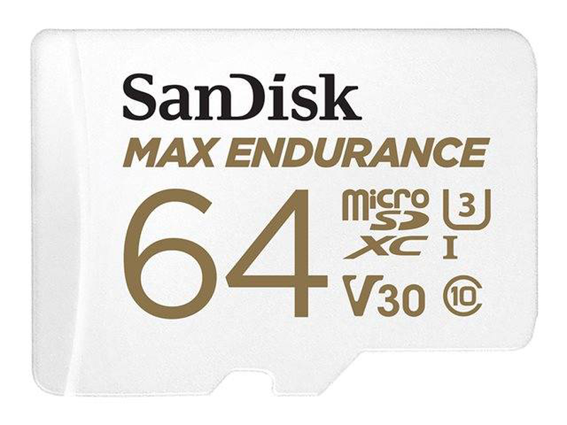 Sandisk max endurance / flash memory card (microsdxc to sd adapter included) / 64GB / video class v30 / uhs-i u3 / class10 / microsdxc uhs-i-null