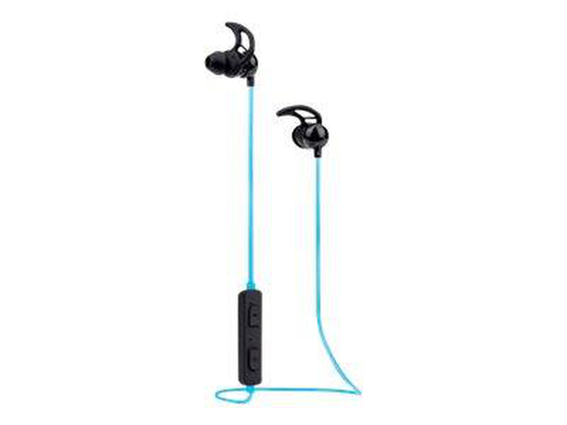 Manhattan sound science glowing sport bluetooth 5.0 in-ear headset 179591 led cable sweatproof mic black-null