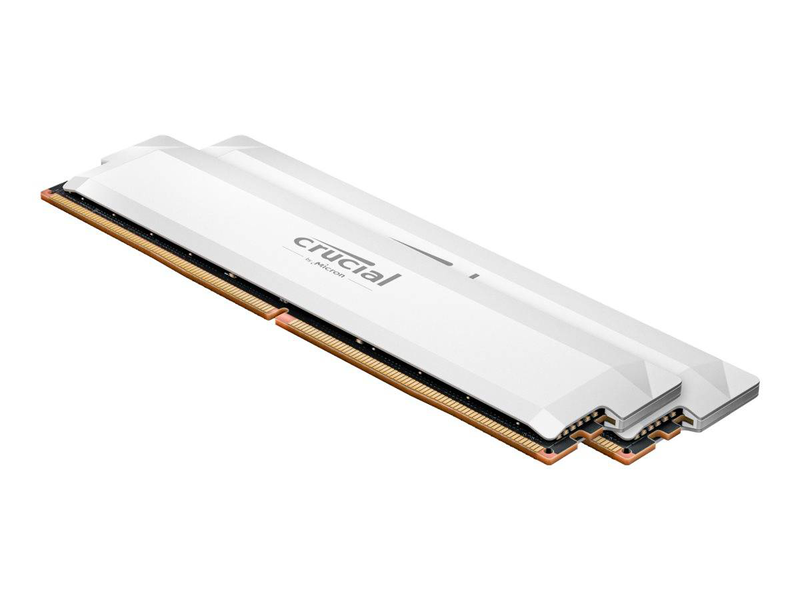 Crucial pro overclocking 64GB kit 2x32GB ddr5-6400 cl40 udimm white xmp expo gaming memory-null