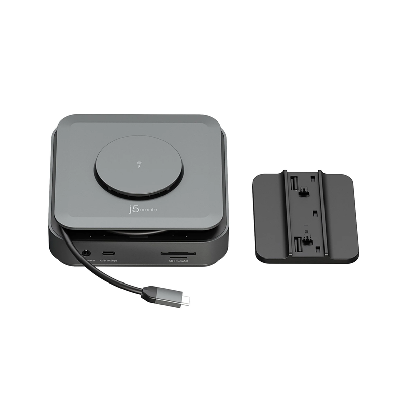 J5create dock USB-c dual display 4k mst MacBookm3 HDMI/rj45/sd/USB/pd + wireless charger jcd3199, , medium-null