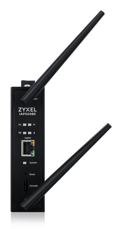 Zyxel iap500be industrial Wi-Fi 7 access point be5000 dual-band 4-stream 2.5GBe poe++ din-rail nebulaflex pro-null