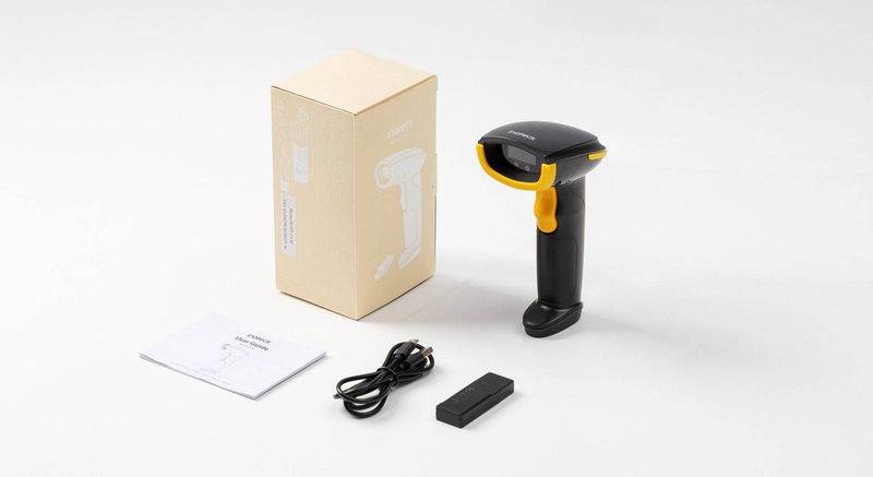 Inateck bcst-21 ai 1d wireless barcode scanner bluetooth 2.4GHz USB 220 scans/sec 2000mAh 100m range black-null