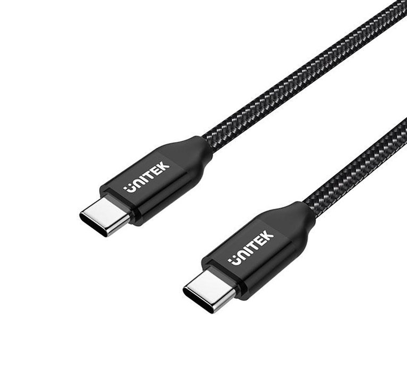 Unitek c14059bk braided Type-C to Type-C cable pd 100w 2.0m, , medium-null