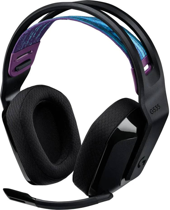 Logitech g g535 lightspeed wireless gaming headset 40mm flip-to-mute mic discord certified black-null