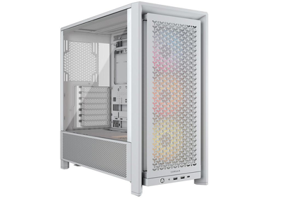 Corsair frame 4000d rs argb modular mid-tower pc case (cc-9011297-ww), White, medium