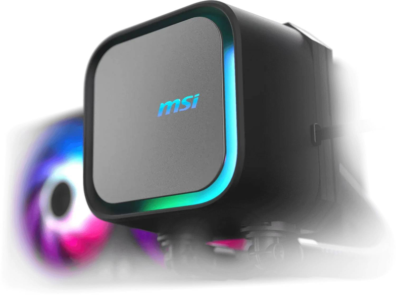 Msi mag coreliquid a13 360 black argb liquid CPU cooler 360mm aio triple 120mm argb Gen2 fans copper base-null