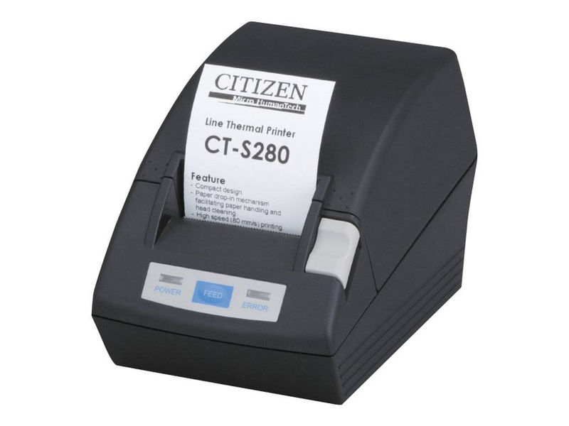 Citizen ct-s280 cts280rsebk 58mm 2-inch thermal pos receipt printer 203dpi 80mm/s rs-232 serial two-colour black-null