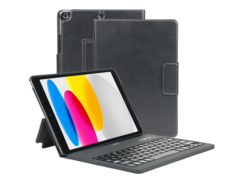 Mobilis origine - keyboard and folio case (folio protective case) - wireless - bluetooth - azerty - french - black keyboard, black case - for apple 10.9-inch ipad (10th Generation), , medium-null