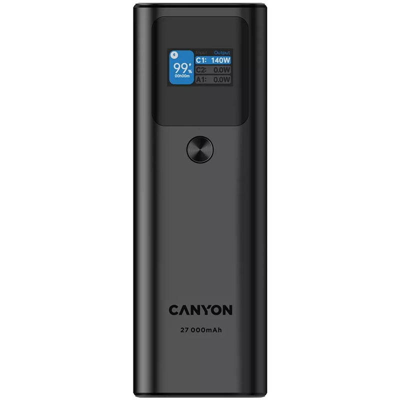 Canyon power bank 27000mAh 140w &mu;&epsilon; 2 USB-c &kappa;&alpha;&iota; 1 USB-a &theta;ύ&rho;&epsilon;&sigmaf; quick charge 3.0, , medium-null