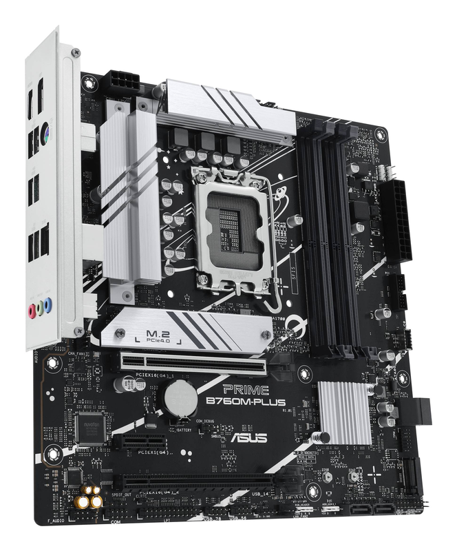 Asus prime b760m-plus ddr5 micro-atx motherboard lga 1700 intel b760 pcie 4.0 dual m.2 2.5GBe USB-c HDMI dp black-null