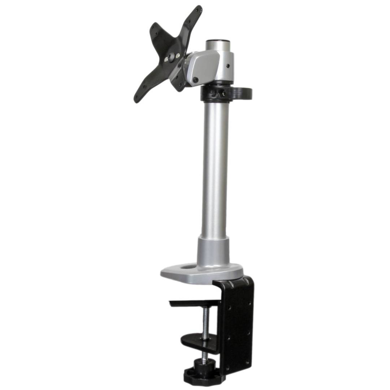 Startech.com armpivot single monitor desk mount pole height adjustable for displays up to 34 inch 14kg silver-null