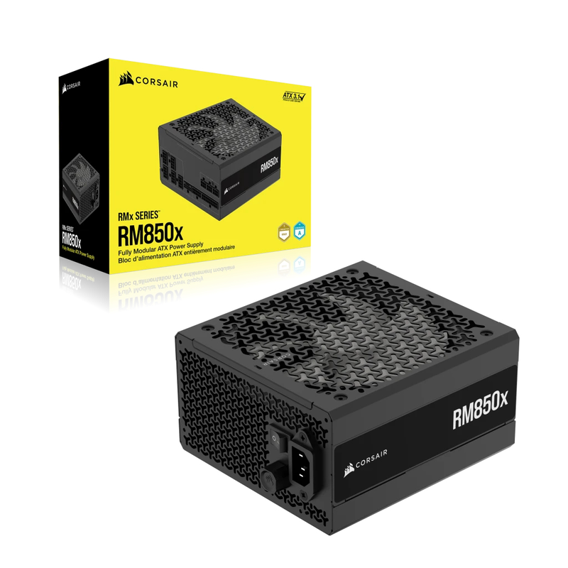 Corsair rmx series rm850x / power supply (internal) / atx12v 3.1/ eps12v / cybenetics gold / ac 100-240 v / 850 watt / europe, , medium-null