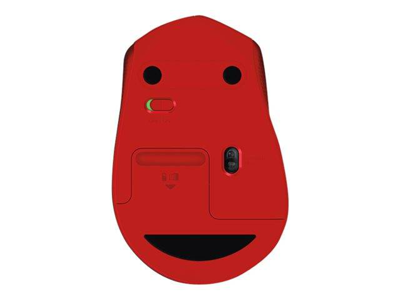 Logitech m330 silent plus wireless mouse 1000 dpi 2.4GHz silent clicks right-handed red-null