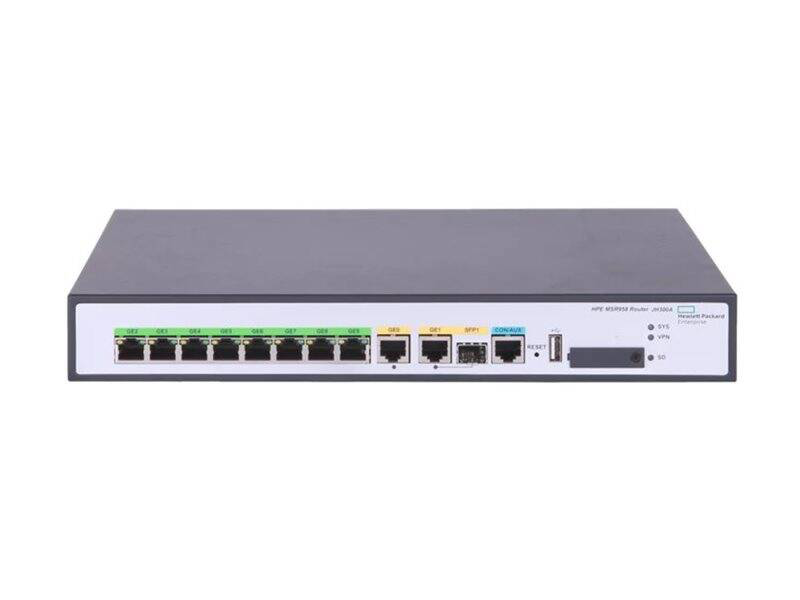 Hpe flexnetwork msr958x comware converged branch router 8x gbe lan 10GBe combo wan Wi-Fi rack-mount-null