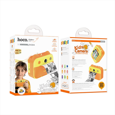 Hoco dv204 dual kits instant print camera yellow, , medium