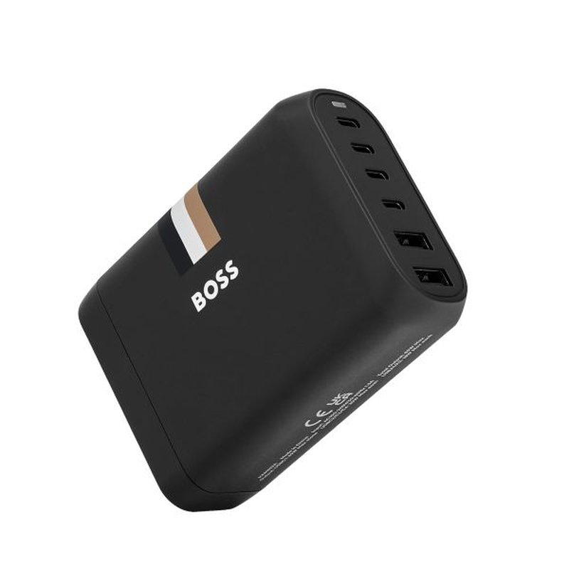 Hugo Boss multi plug USB iconic black, , medium-null