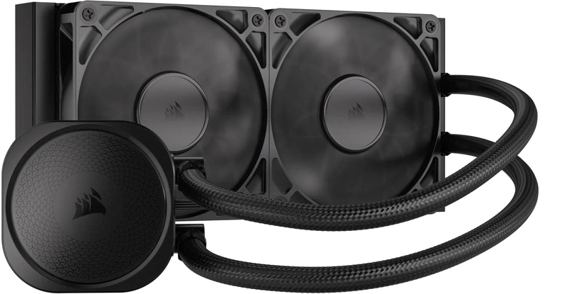 Corsair nautilus 240 rs black 240mm aio liquid CPU cooler dual rs120 fans copper base zero rpm mode-null