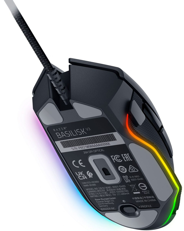 Product image: Razer basilisk v3 rgb ergonomic fps gaming mouse wired optical switches-null