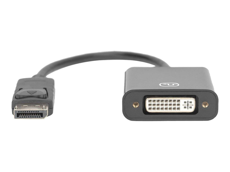 Digitus - adapter - displayport (m) latched to dvi-i (f) screwable - displayport 1.1a - 15 cm - active, 1080p support 60hz - black-null