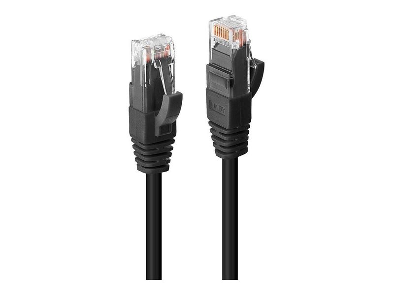 Lindy premium - patch cable - rj-45 (m) to rj-45 (m) - 7.5 m - utp - cat 6 - halogen-free, snagless - black-null