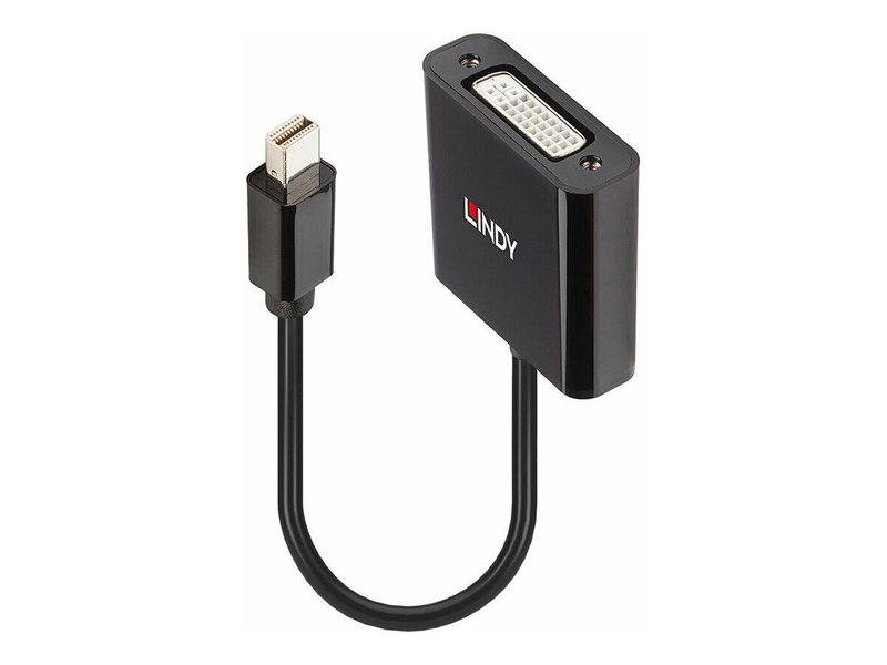 Lindy - adapter cable - mini displayport (m) to dvi-d (f) - displayport 1.2 - 16 cm - active, 1920 x 1200 (wuxga) support - black-null