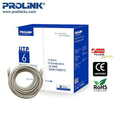 Prolink utp network cable cat6- grey 305m, , medium