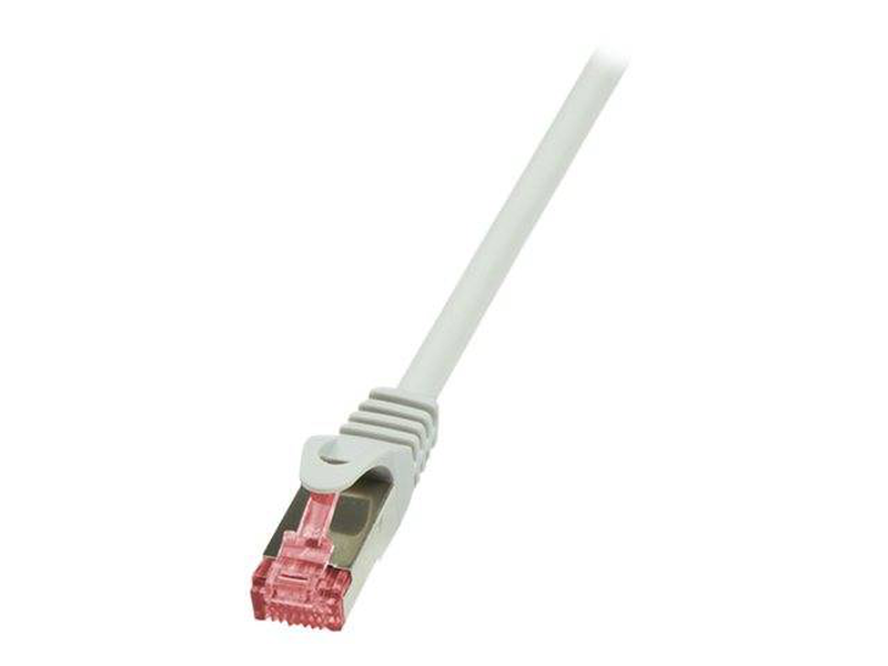 Logilink primeline / patch cable / rj-45 (m) to rj-45 (m) / 50 cm / sftp, pimf / cat 6 / halogen-free, molded, snagless / grey-null