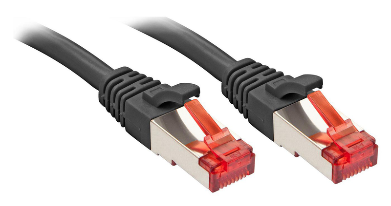 Lindy - patch cable - rj-45 (m) to rj-45 (m) - 10 m - sftp, pimf - cat 6e - molded, snagless - black-null