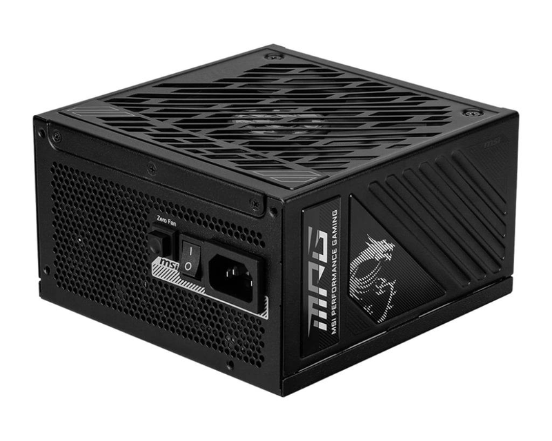 Msi mpg a850gs pcie5 850w power supply atx 3.1 80 plus gold fully modular dual 12v-2x6 600w pcie 5.1 135mm fdb black-null