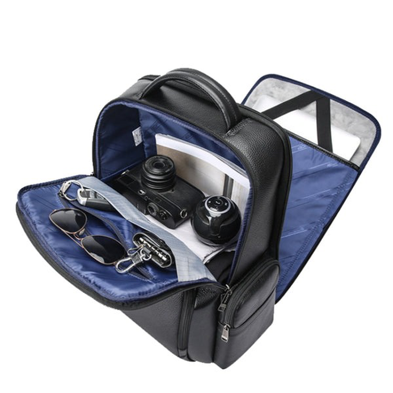 Bopai vanquish leather business laptop backpack, , medium-null