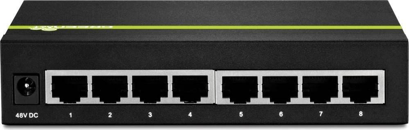 Trendnet tpe-tg44G 8-port gigabit unmanaged switch with 4-port poe+ greennet metal desktop-null