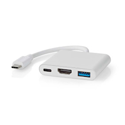 USB multi-port adapter USB 3.2 Gen 1 USB-c male HDMI output / USB-a female / USB-c female, , medium