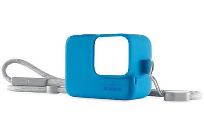 Gopro sleeve + lanyard blue, Blue, medium