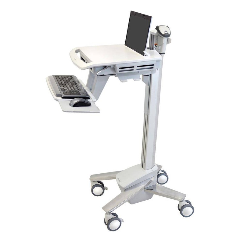 Ergotron styleview sv40 non-powered emr laptop cart sv40-6100-0 sit-stand up to 17.3" grey-null