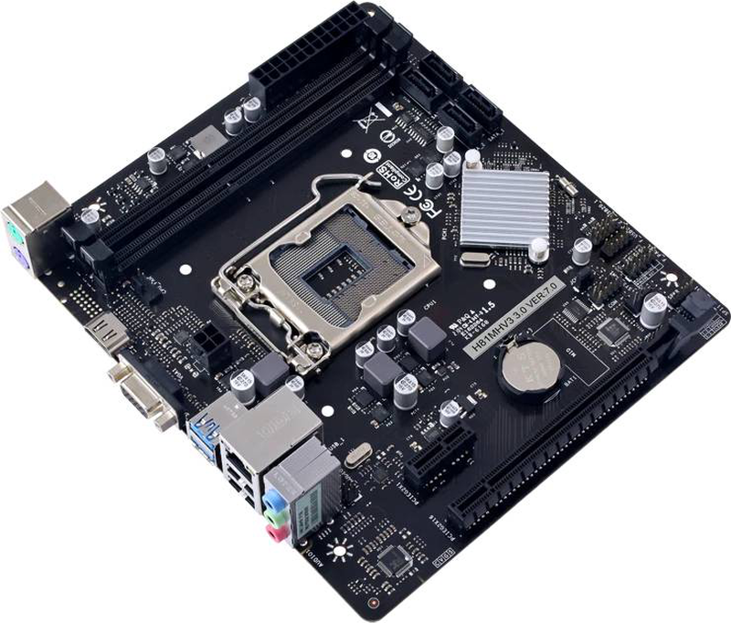 Biostar h81mhv3 3.0 micro-atx motherboard lga 1150 intel h81 ddr3 pcie 2.0 x16 sata III HDMI vga gbe lan black-null