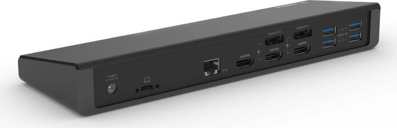 Belkin connect universal USB-c triple display dock inc007 displaylink 4k 85w pd 3xhdmi 2xdp 5xUSB-a USB-c gigabit ethernet audio black-null