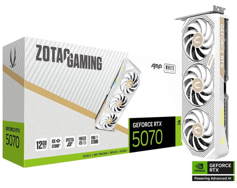 Zotac RTX 5070 amp white edition 12GB ddr7, , medium-null