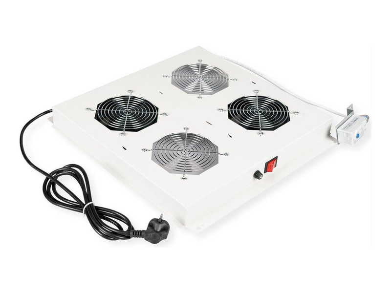 Roline / rack fan / 2 fans / roof mountable / light grey, ral 7035 / 19" / for p/n: 26.21.0157, 26.21.0159, 26.21.0161, 26.21.0163, 26.21.0165, 26.21.0167, 26.21.0169, , medium-null