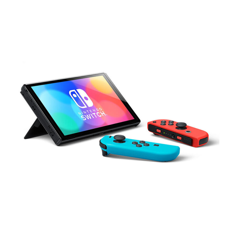 Nintendo switch OLED &kappa;&omicron;&nu;&sigma;ό&lambda;&alpha; &pi;&alpha;&iota;&chi;&nu;&iota;&delta;&iota;ώ&nu; 64GB-null