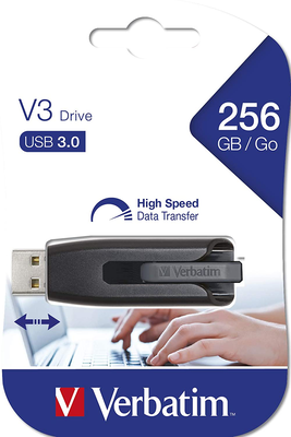 Verbatim USB 256GB 3.0 v3 grey new store n go drive