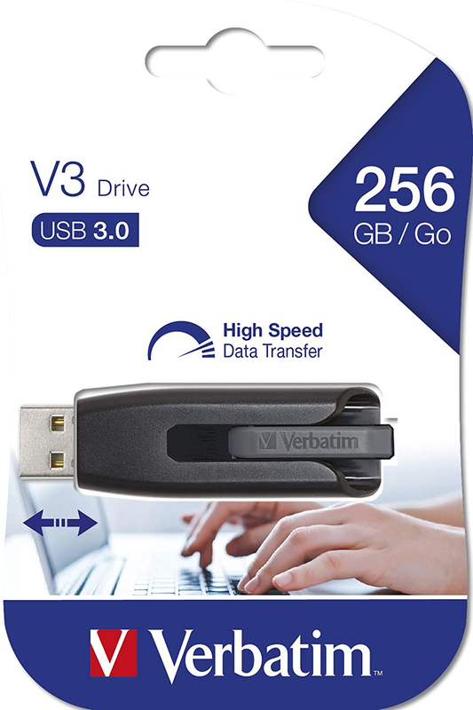 Verbatim USB 256GB 3.0 v3 grey new store n go drive image number null