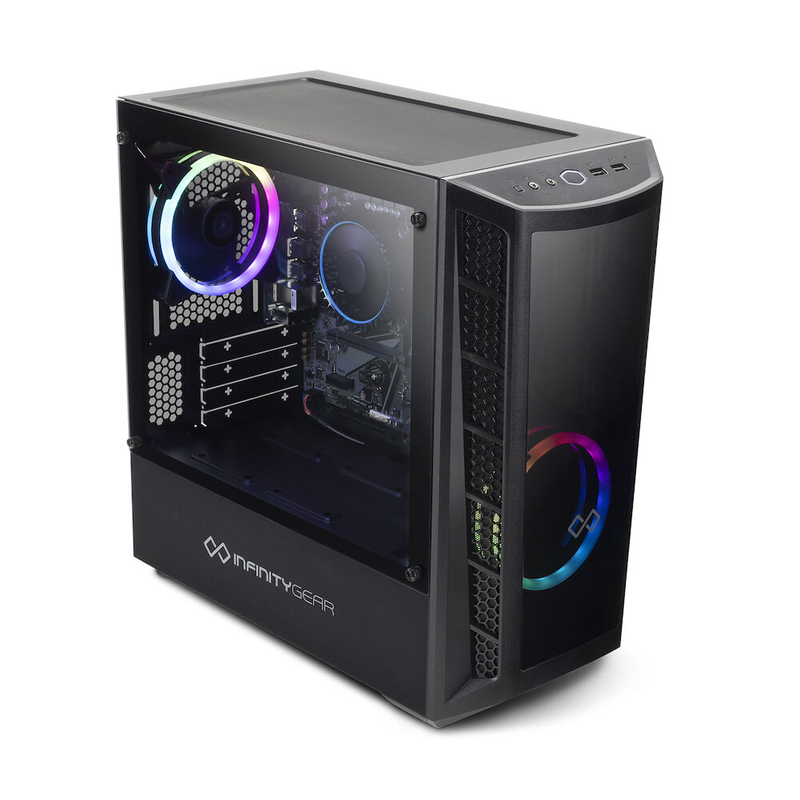 Infinity gear core 4 rev.5 (core i3-12100/8GB ddr4/480GB SSD/windows) desktop pc-null